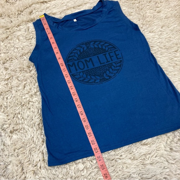 Mom Life Blue Tank Top Size Small S - Picture 6 of 6